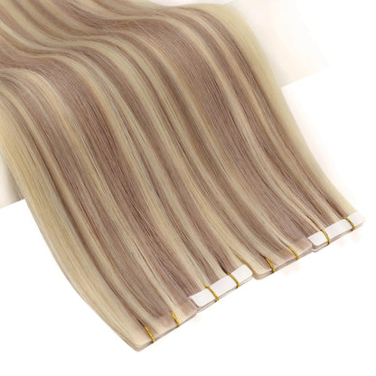 injection tape in hair extensions highlight