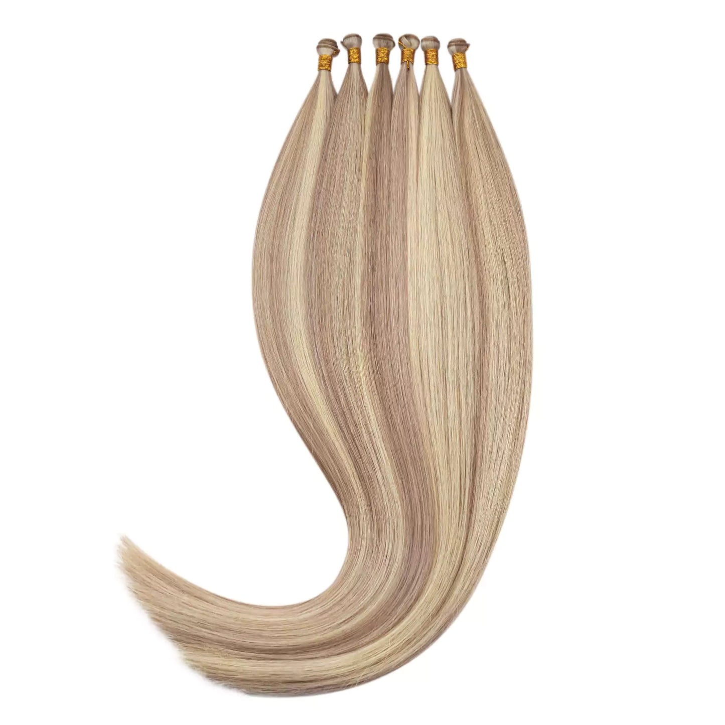 100% human hair extensions highlight blonde hair