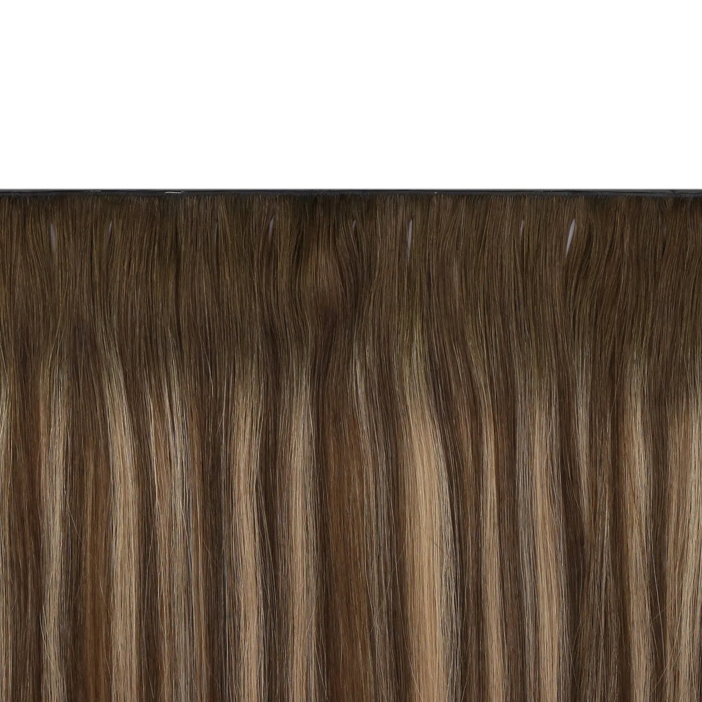 flat pu hole weft hair extensions virgin butterfly weft hair brown for women