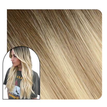 Injection PU Tape in Hair Extensions Balayage Human Hair