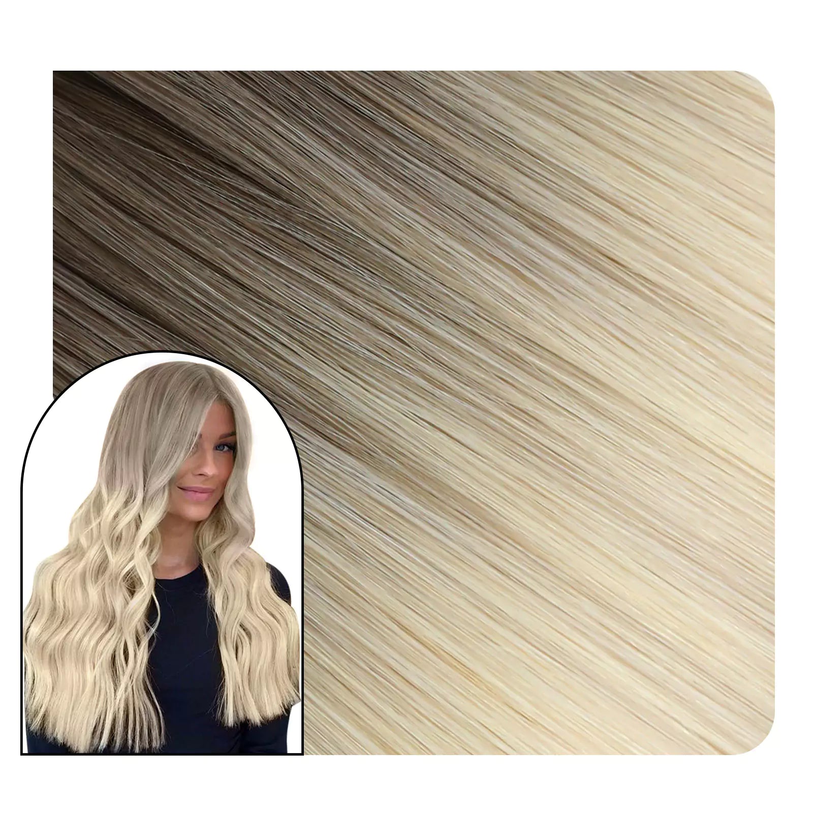 professional hybrid weft invisible hair extensions