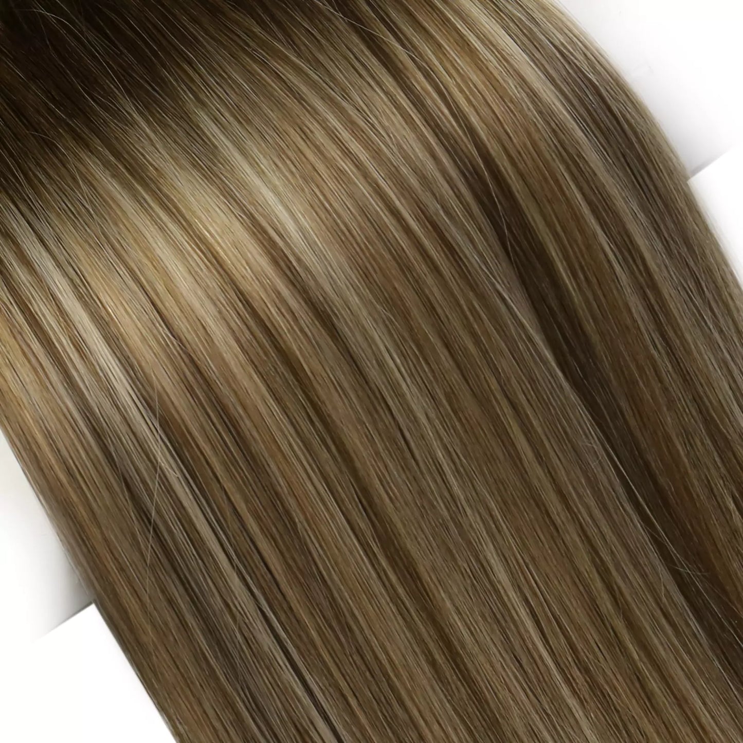 Genius Weft Extensions Sew in Weave Hair Balayage Brown Blonde