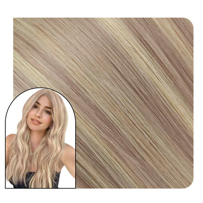 100% Human Hair Highlights Ash Blonde