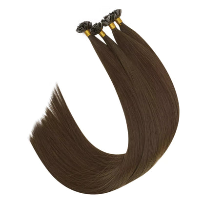keratin k tip virgin hair extensions dark brown color