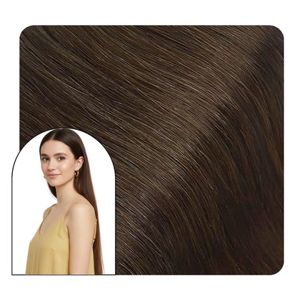 seamless clip in extensions light brown 