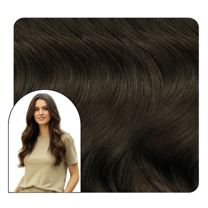 brown wavy butterfly weft hair for thin hair
