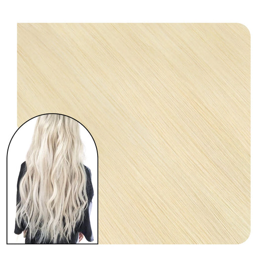 Micro Loop Hair Extensions for Thin Hair Platinum Blonde Color #60