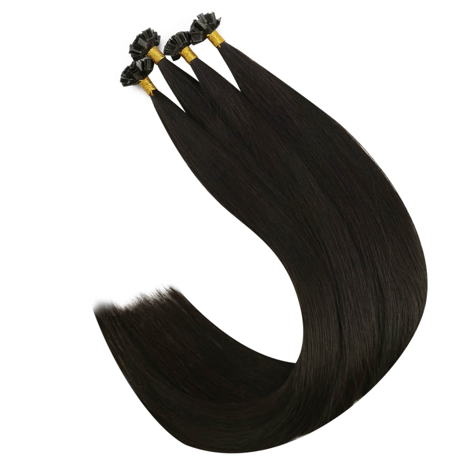 natural black k tip virgin hair extensions