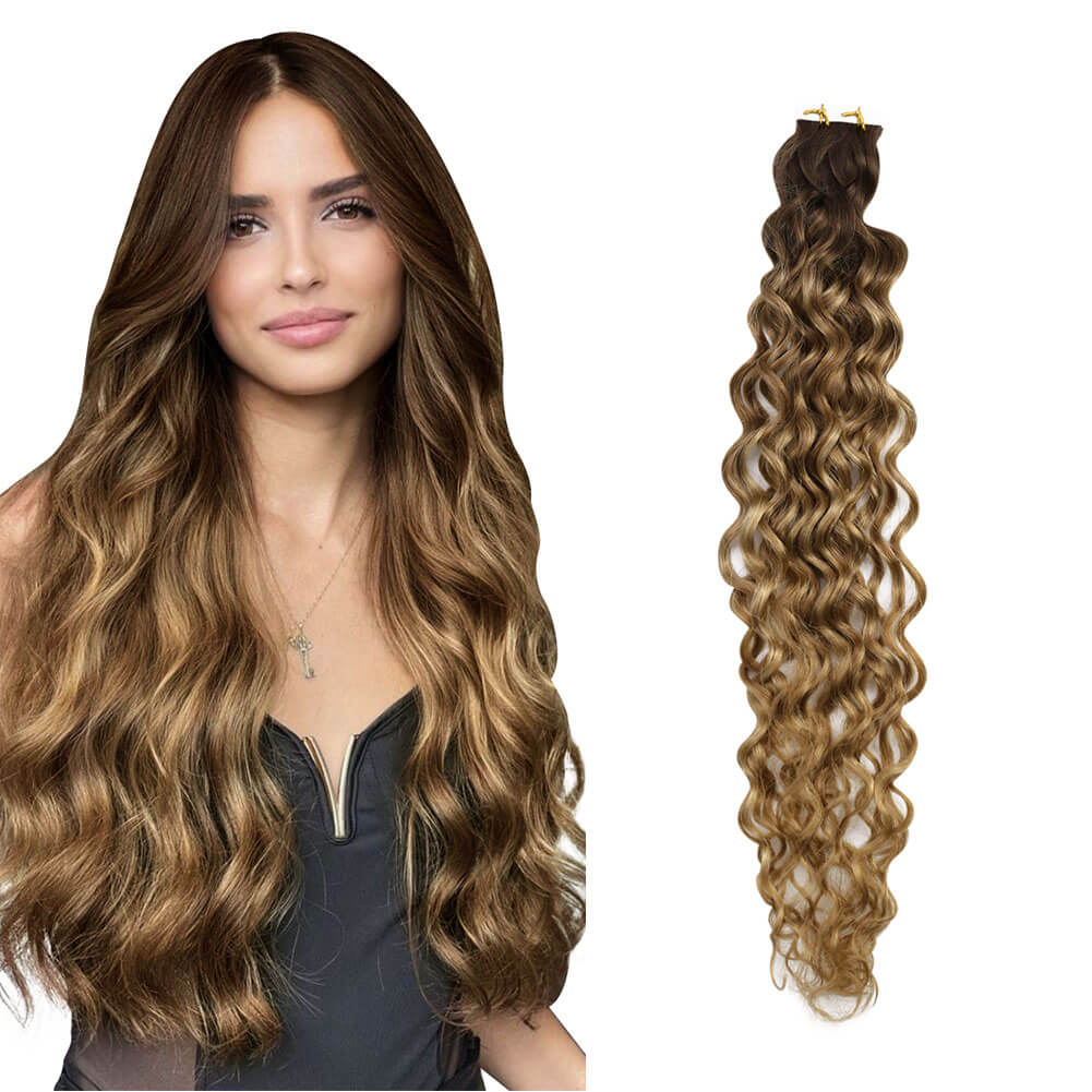 balayage wave injection tape in hair extensions professional hair extensions