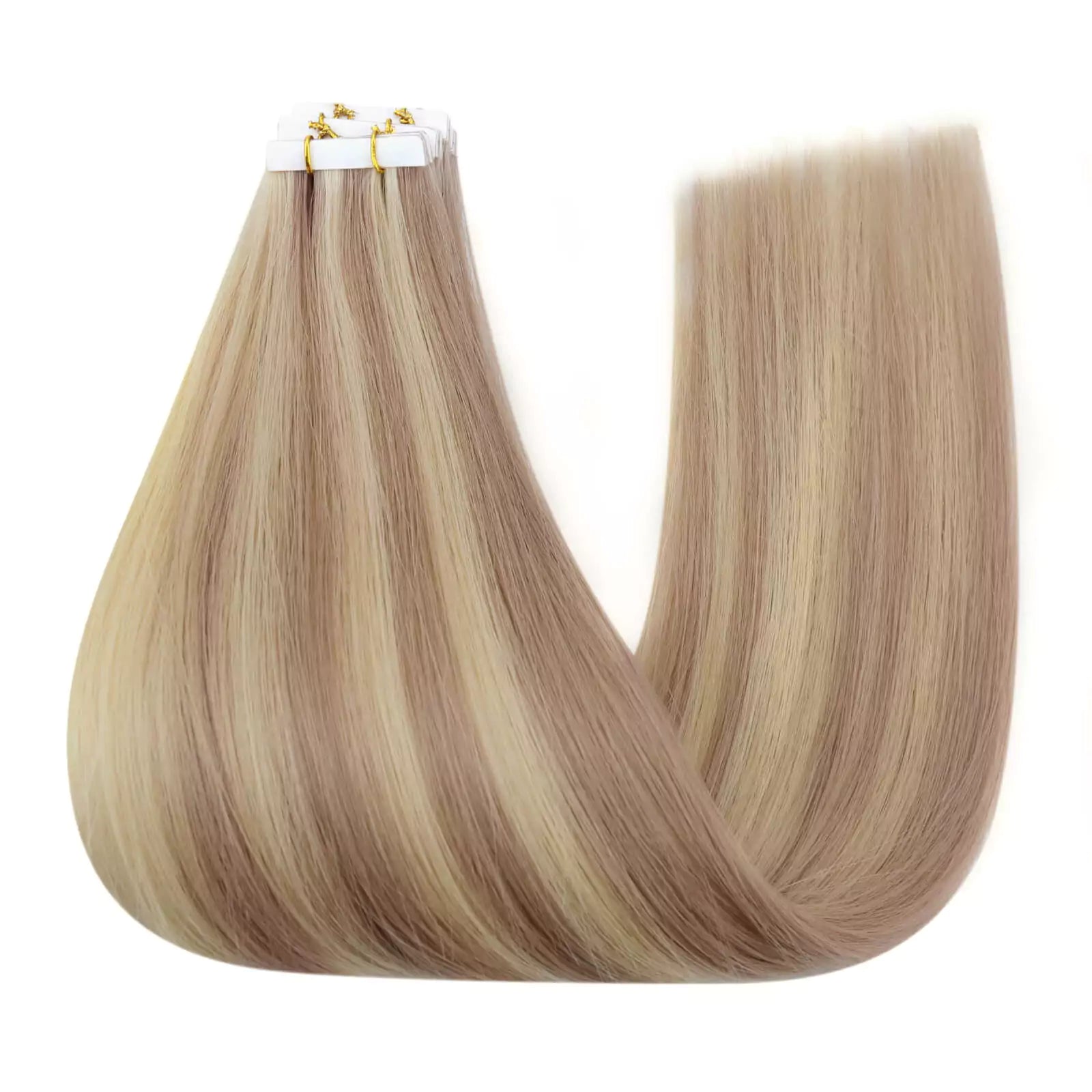 tape in hair extensions pink blonde hair