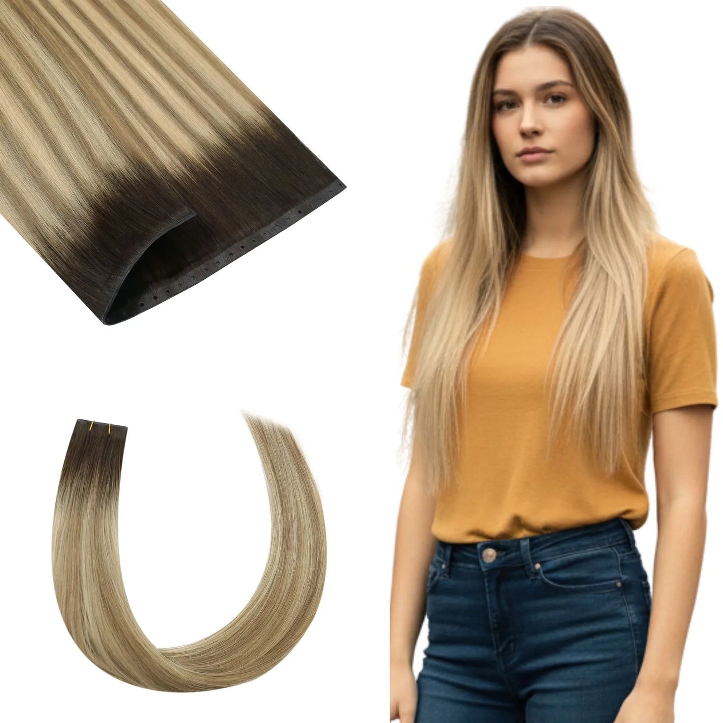 butterfly weft hair virgin human hair bundles for thin hair