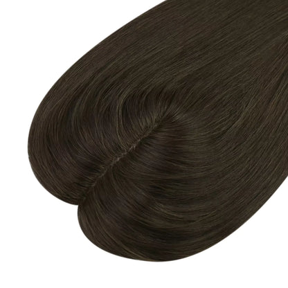 real hair pieces darkest brown