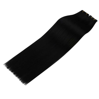 butterfly weft human hair extensions seamless weft hair extensions black for thin hair