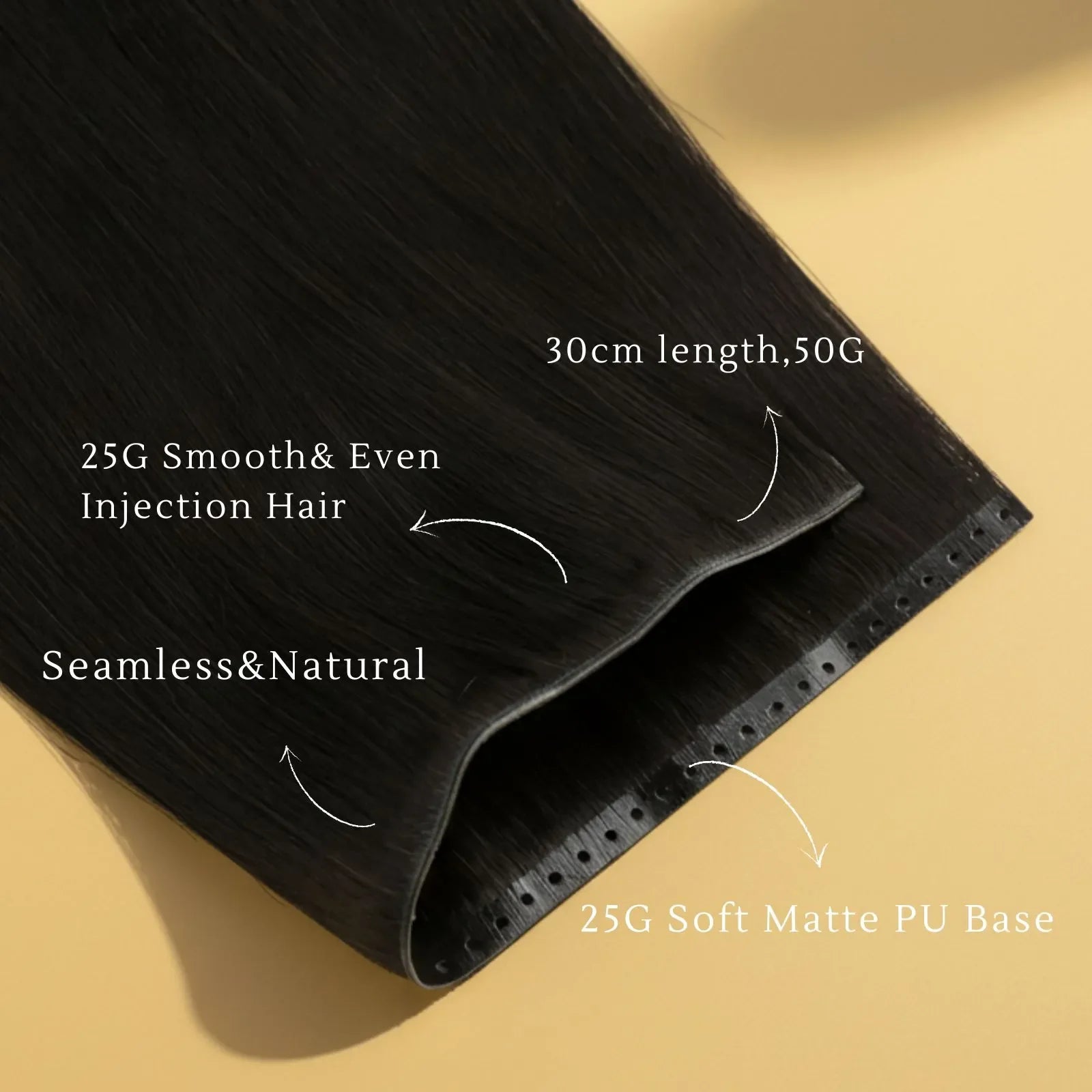seamless pu hole weft hair extensions for thin hair