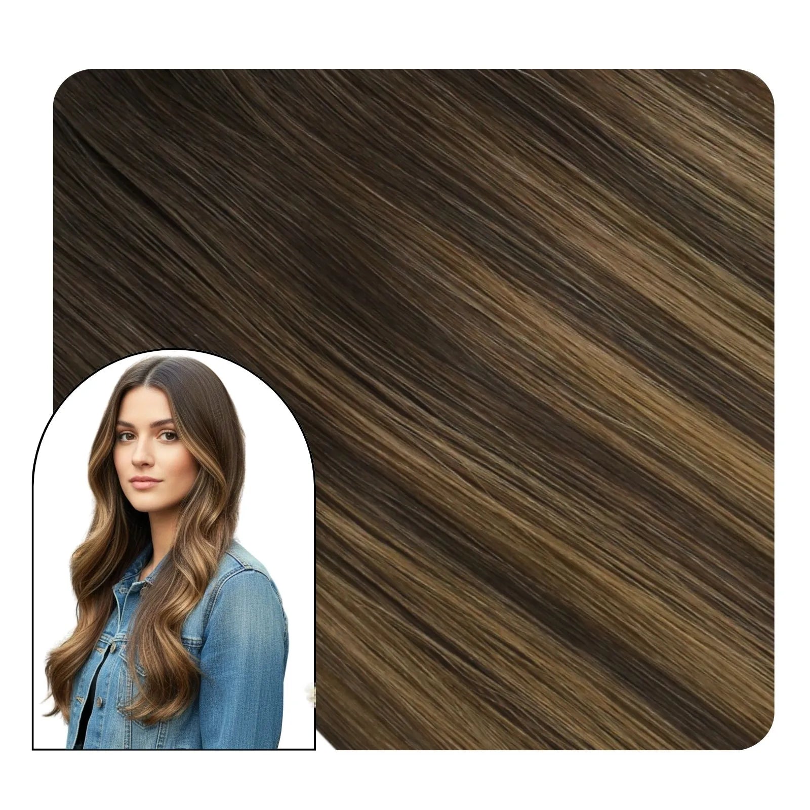 butterfly weft human hair extensions seamless weft hair extensions brown for thin hair
