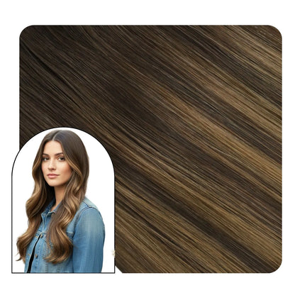 butterfly weft human hair extensions seamless weft hair extensions brown for thin hair