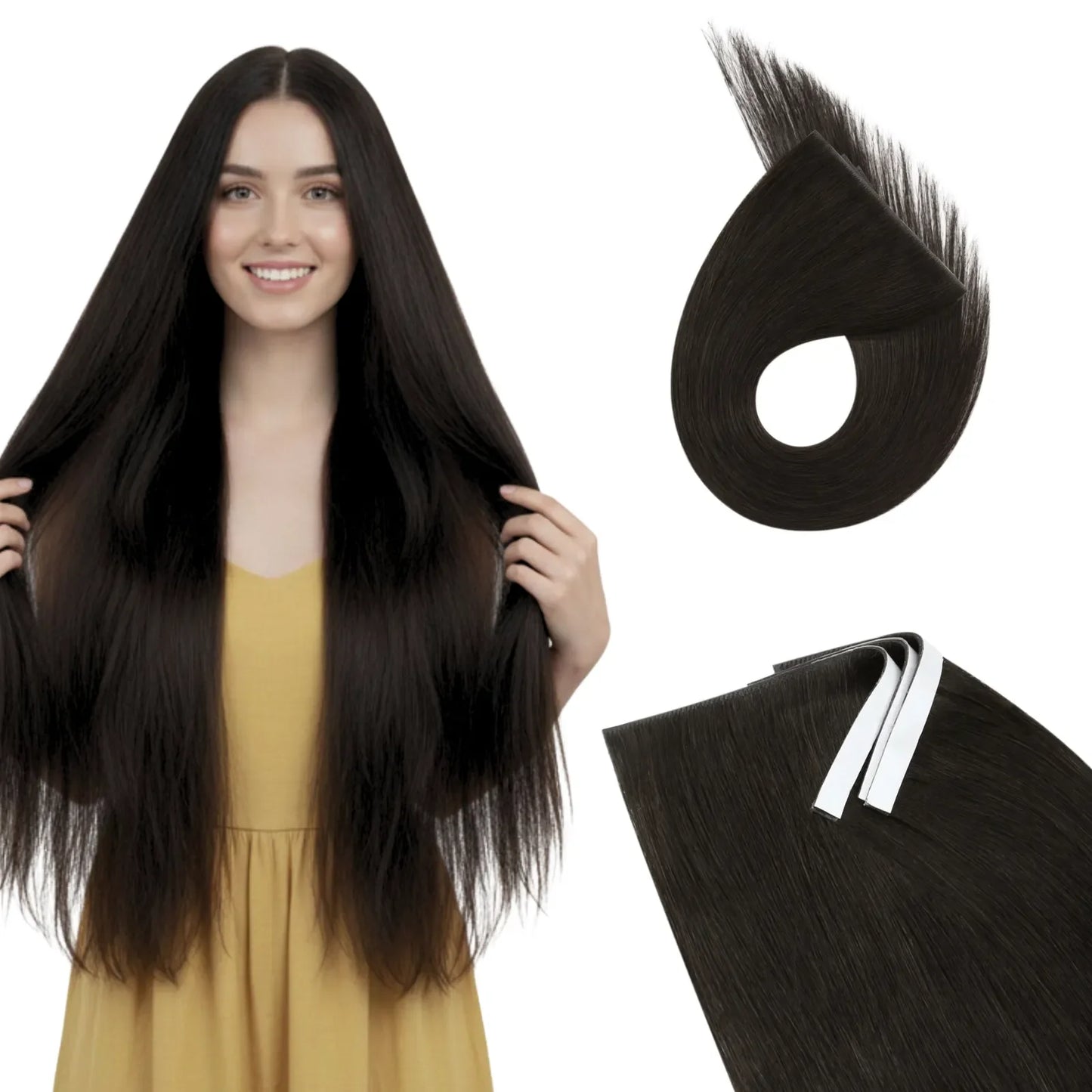 tape in weft hair extensions seamless hair extensions