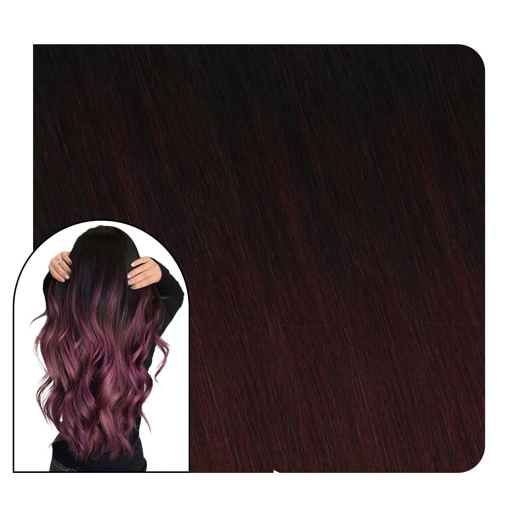 glue in extensions tape best selling hair extensions black with wine red