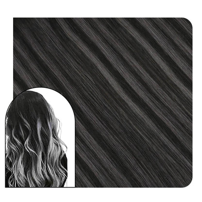 Balayage Tape on Hair extensions best selling hair extensions black with grey