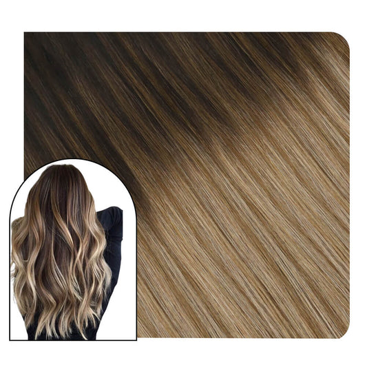 Hair Extensions Seamless Skin Weft Glue in Hair