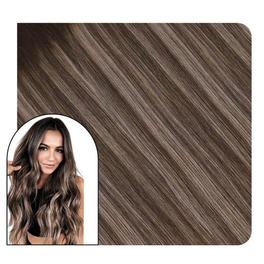 Skin Weft Glue in Hair Extensions Straight Remy Human Hair