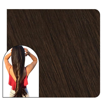 Human Hair Extensions Tape in Hair
