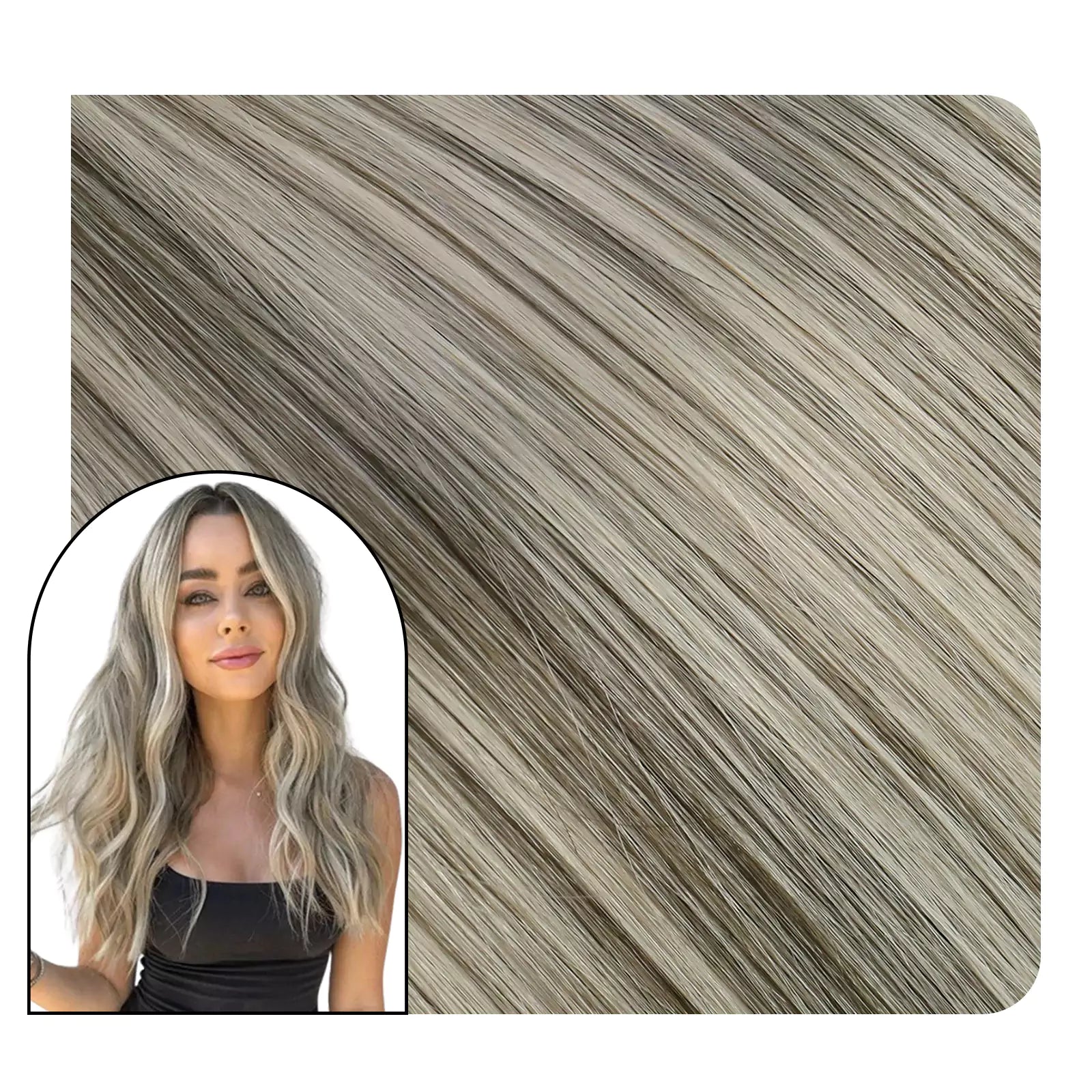 Full Cuticle Clip in Extensions 100% Human Hair Balayage