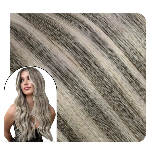 Seamless Tape in Extensions 100% Human Hair Balayage Color 1CC/80/60