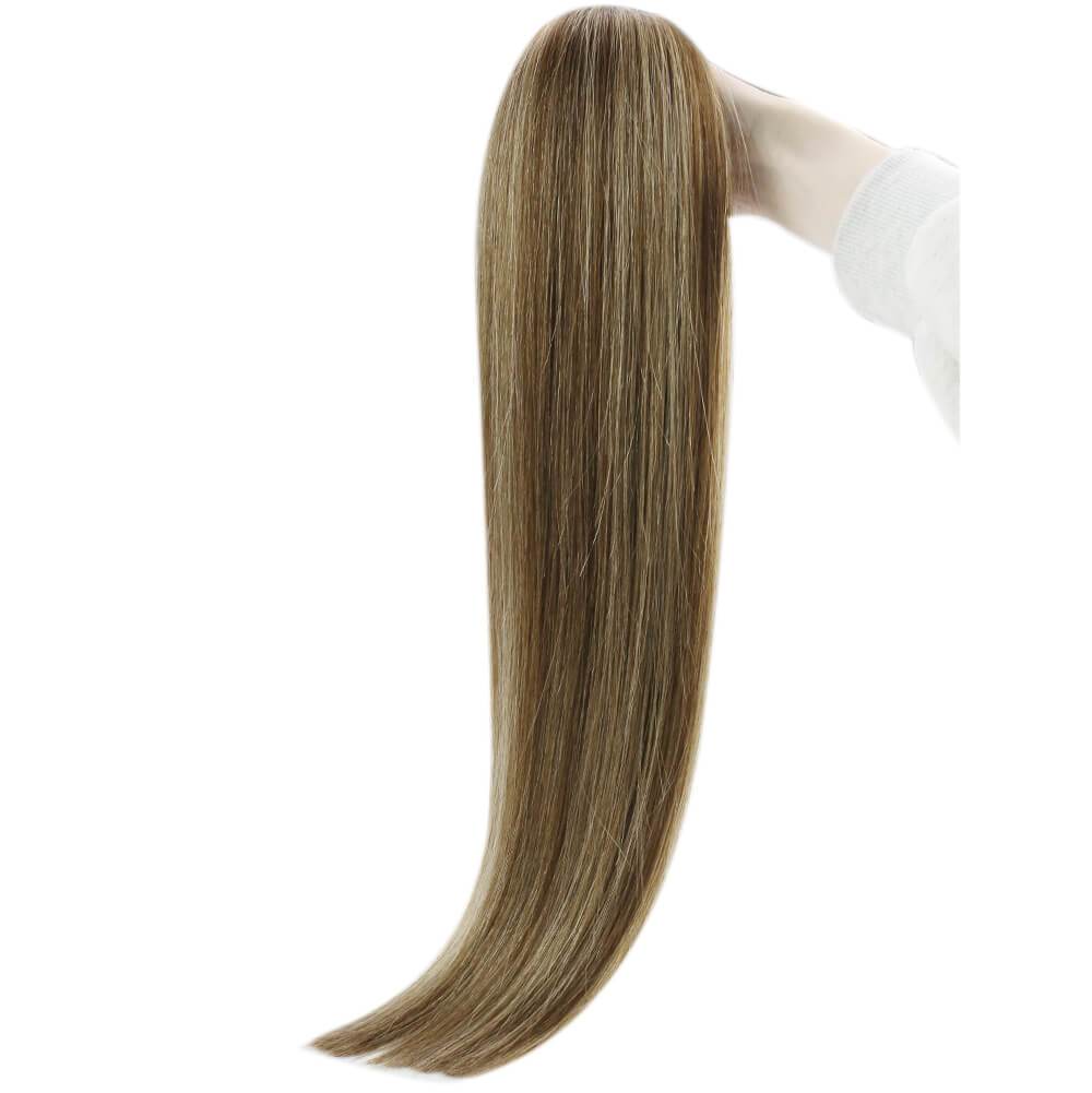 blonde balayage tape in extensions