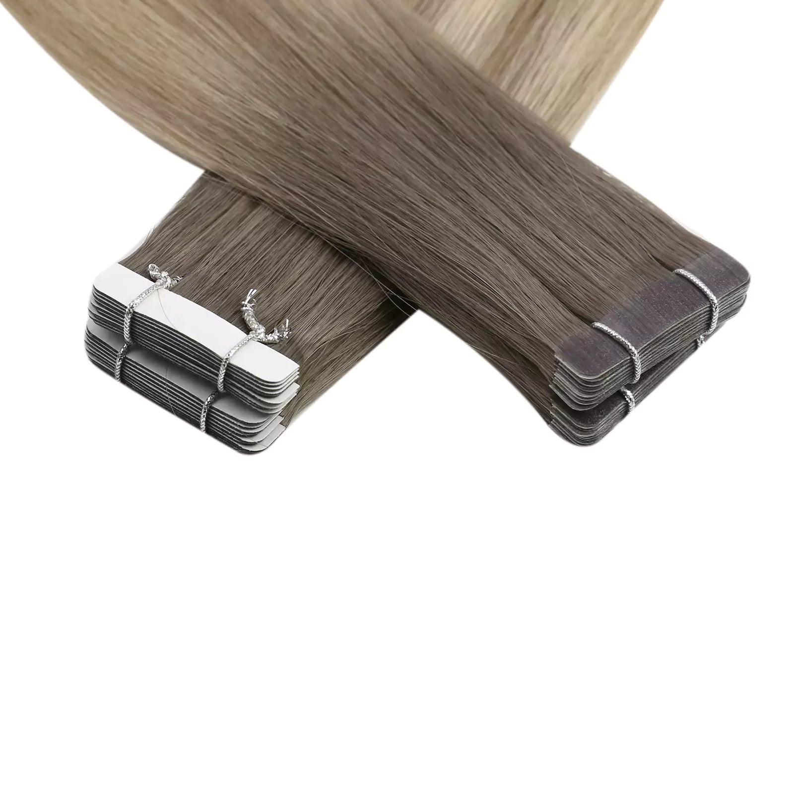 skin weft professional tape hair extensions balayage color