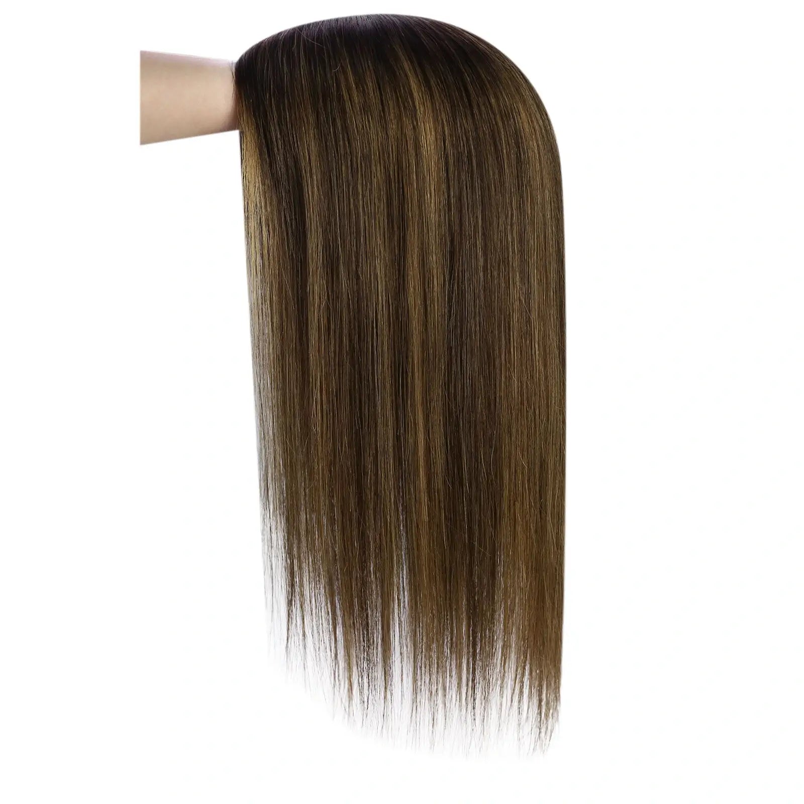 human hair virgin hair topper brown