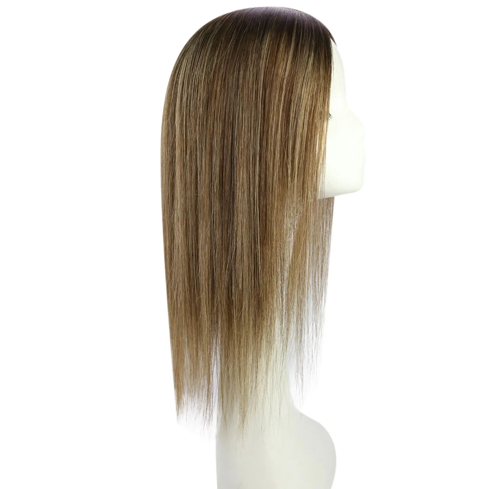 virgin hair toppers for women with thinning hair side part brown