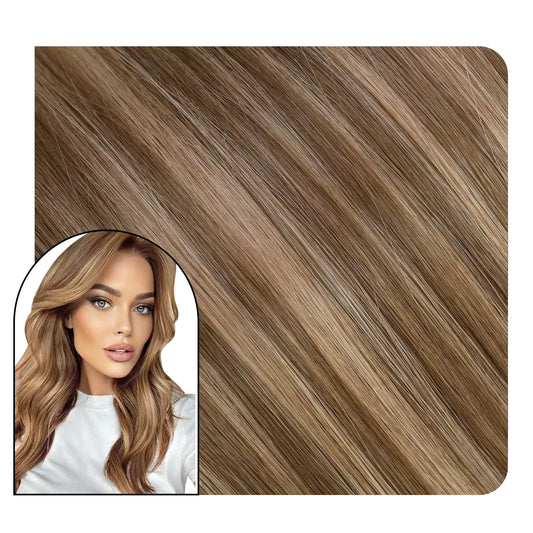 Skin Weft Tape in Extensions 100% Human Hair Highlight #P6/10