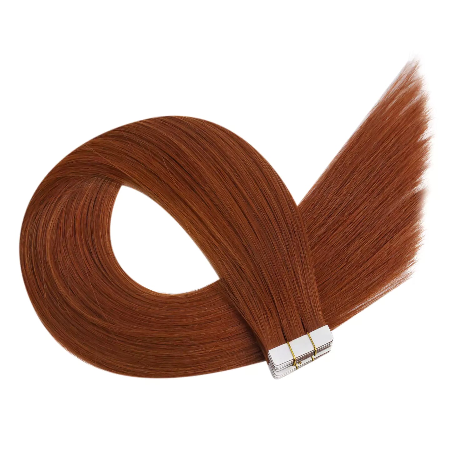 Tape in Hair Extensions Virgin Human Hair Copper Color #33