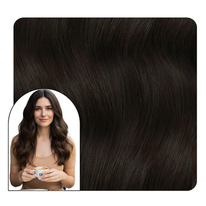 dark brown butterfly weft hair for thin hair