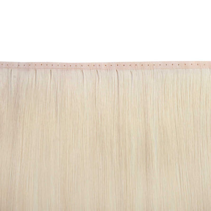 invisible hole flat weft virgin hair extensions
