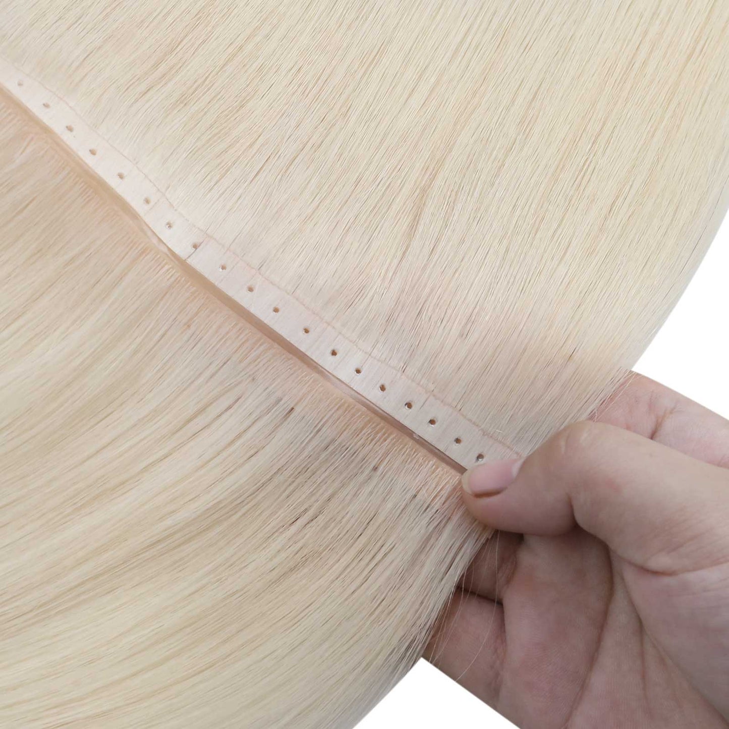 [Pre-sale][Virgin Hair] Invisible Weft With Holes Of Middle Seamless Human Hair Extensions #1000