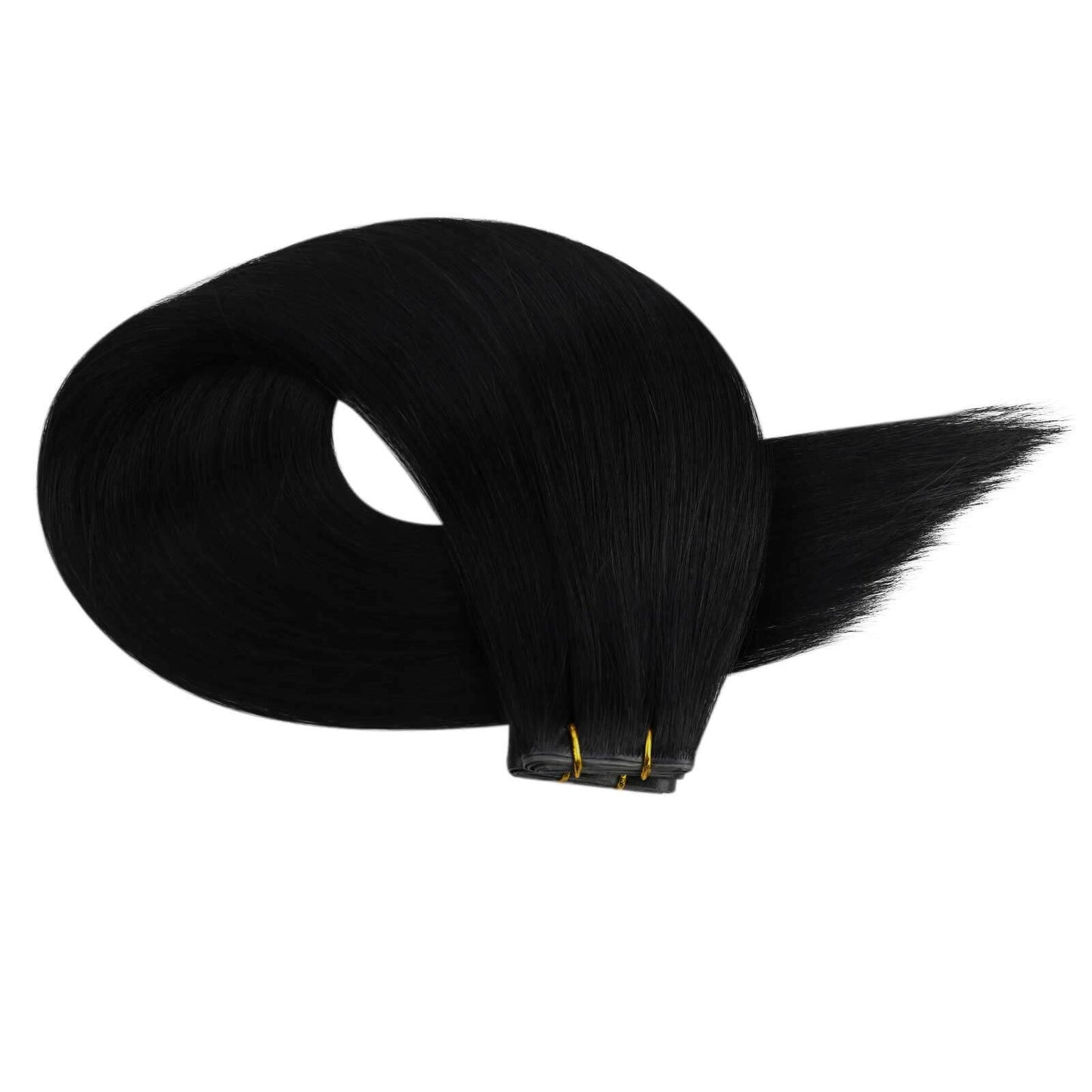 virgin hair weft xo invisible weft jet black color