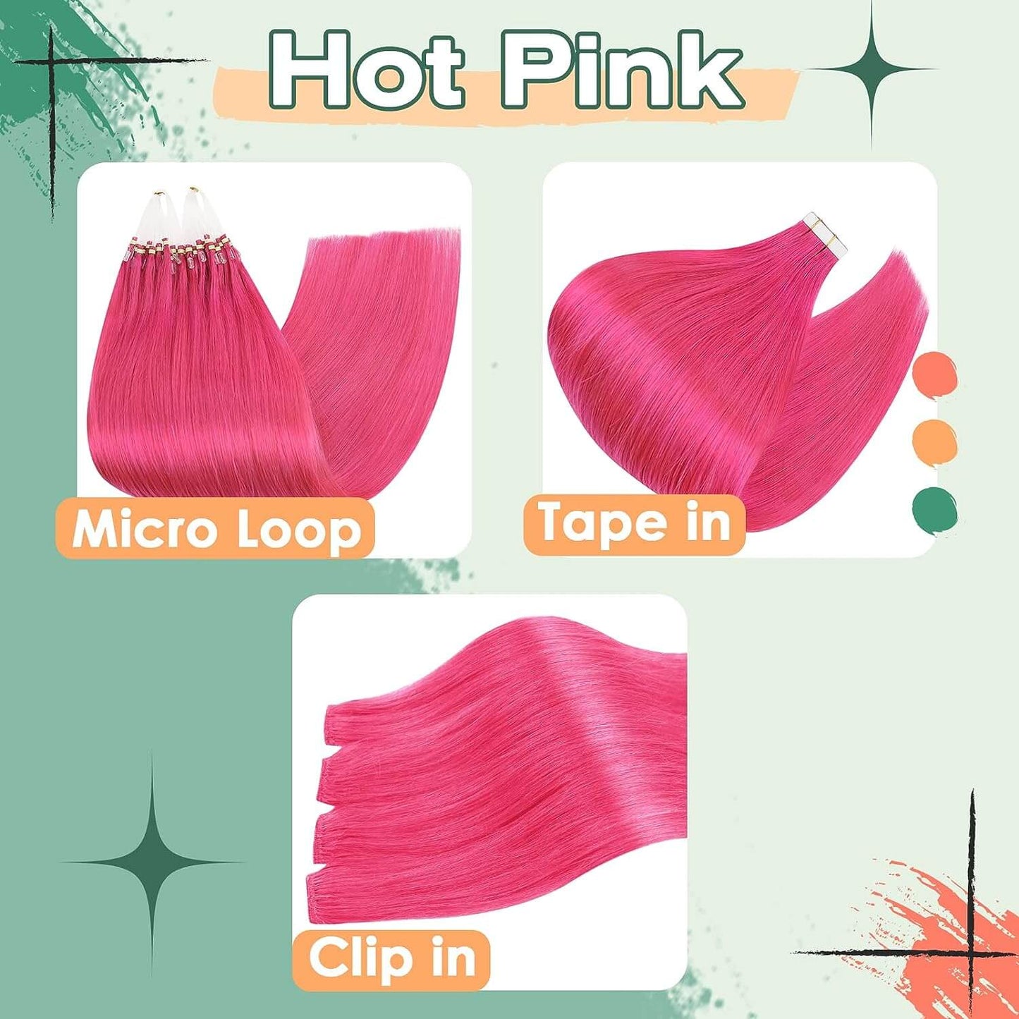 Barbie Hairstyles Pink Hair Color Tape in Extensions