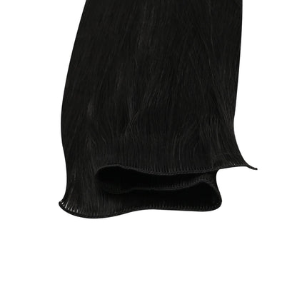 [Virgin+] Full Cuticle Virgin Hand-tied Real Human Hair Weft Jet Black #1