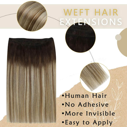 Weft Hair Extensions Human Hair