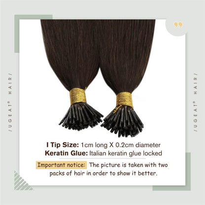 Keratin Natural Remy Hair Extensions #4 Dark Brown