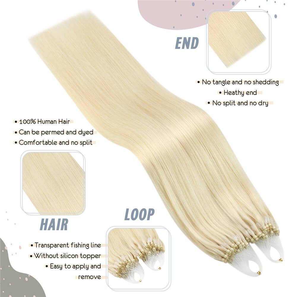 Micro Ring Extension Remy Hair micro ring hair extension