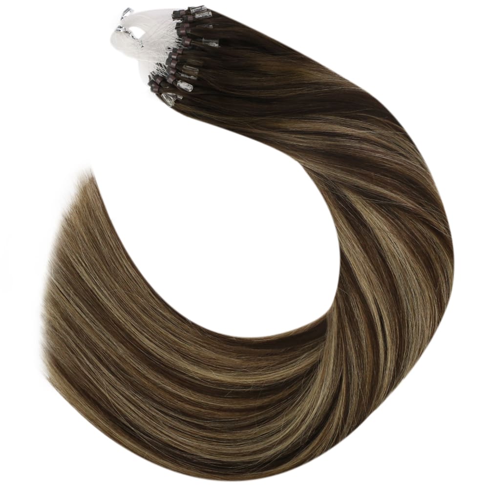 microring loop extensions balayage color