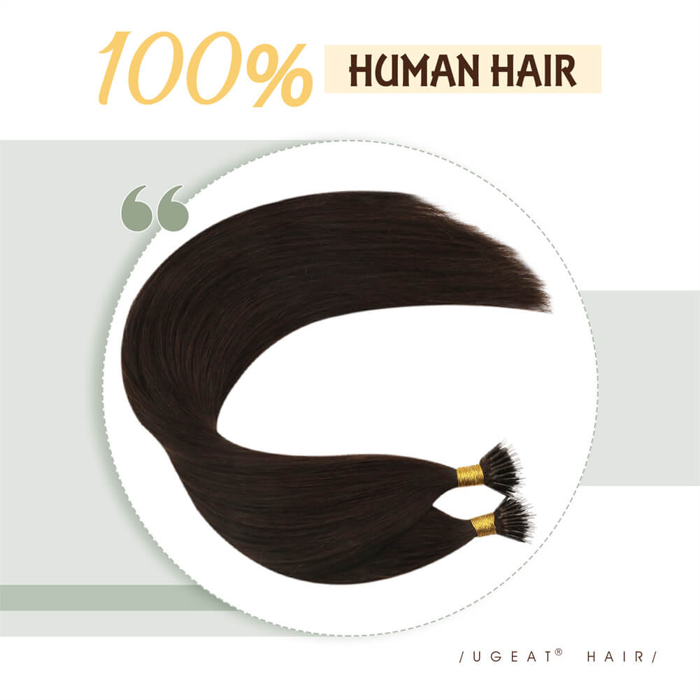 Natural Straight Hair Extensions Nano Ring Human Hair Extensions for Women