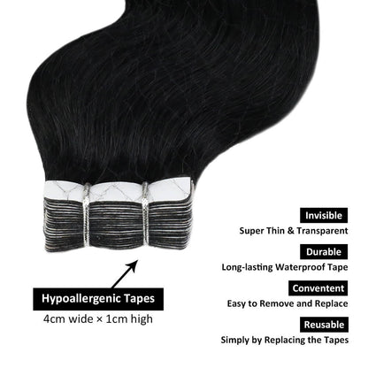 thick end virgin tape in hair extensions real hair