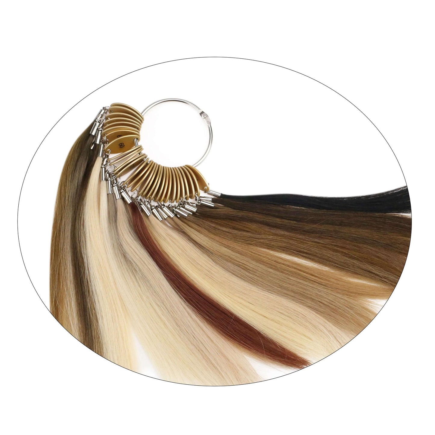 Ugeat Virgin Hair Swatch Ring For Professionals