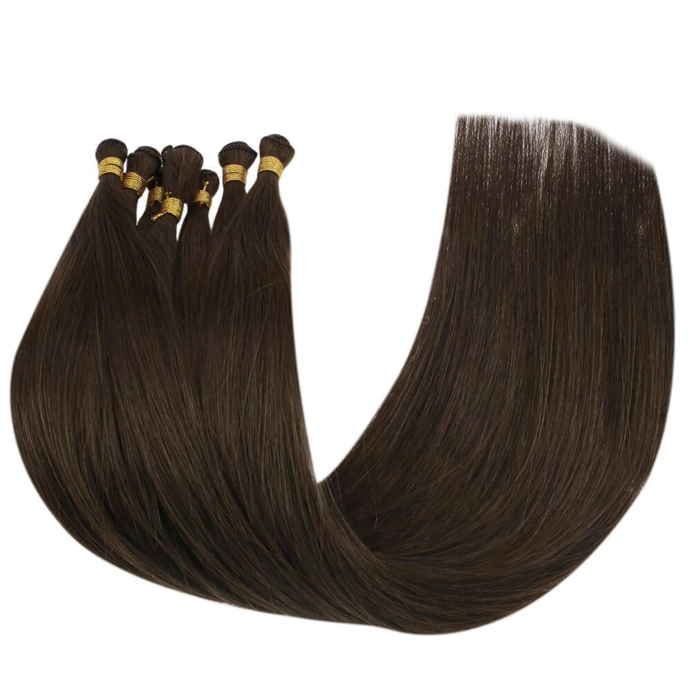 hair bundles human hair 100% weft hand tied extensions