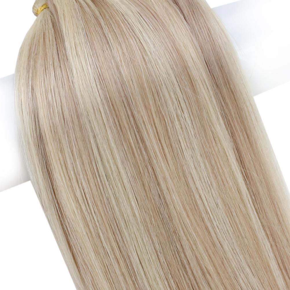 Real Human Hair Weft Highlight sew in blonde extensions