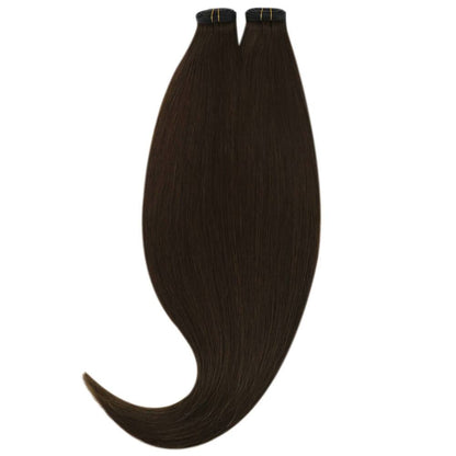 Flat Slik Weft Hair Extensions For Brown Hair